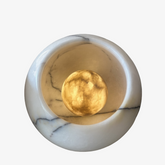 Spanish Alabaster Marble Table Lamps